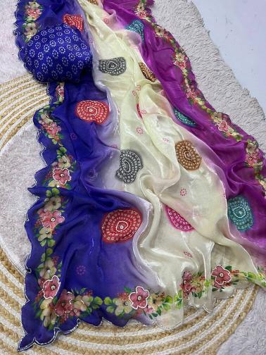 Vinayak digital floral print wholesale saree shops in surat